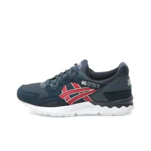Asics Gel Lyte 5 Устойчивый к истиранию Низкий Топ Casual Унисекс Синий Красный