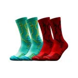 Небесно-голубой + Красный, не нижняя юбка и эластичные баскетбольные носки [2 пары]