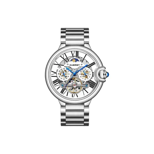 KUERST Автоматические механические мужские часы 46 мм с открытым механизмом