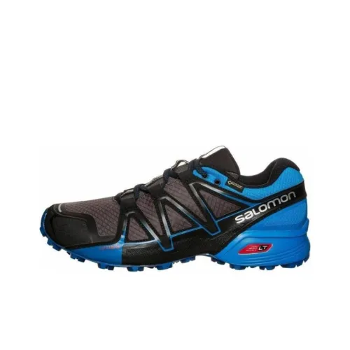 SALOMON Speedcross Vario 2 Амортизация Износостойкий Низкий Топ Беговые кроссовки Мужские Синий Черный