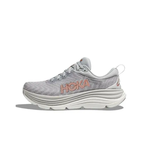 HOKA ONE ONE Gaviota 5 Дышащая Низкая Обувь для Беговых Дистанций Унисекс Серого Цвета