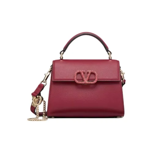 Valentino GARAVANIVSLING с рельефной телячьей кожей сумка через плечо мини-сумка женская темно-красный