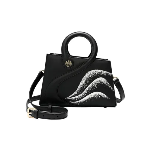 Ancient Yi Xi Коровья кожа Элегантная сумка через плечо сумка женская черная