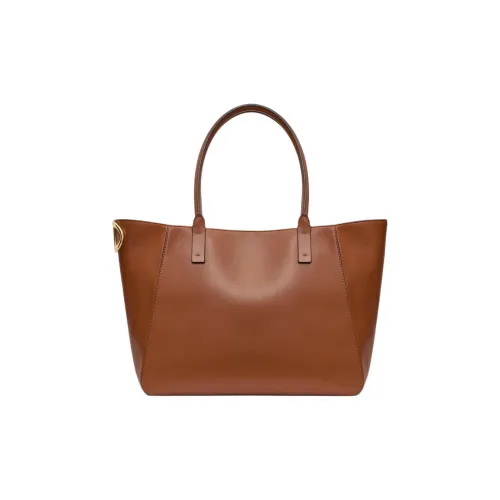 Valentino GARAVANIVlogo Napa Leg Skin Tote Bag Shopping Bag Women's Tobacco Brown