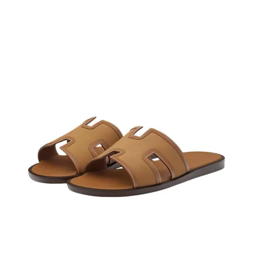 HERMES Стильные сандалии мужские коричневые