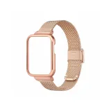 Миланский ремешок с застежкой-клипса - розовое золото