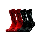 Красный + Черный нисходящая юбка и эластичные баскетбольные носки [2 пары]