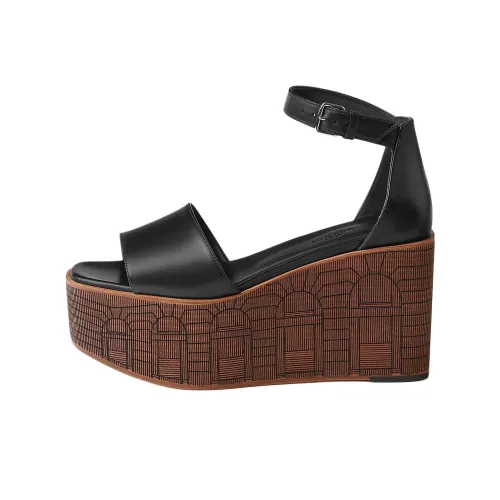 HERMES Illusion 35 One Strap Sandals 3,5cm Women's Black HERMES Иллюзия 35 One Ремешок Сандалии 3,5см Женские Черные