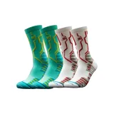 Небесно-голубой + Белый, не нижняя юбка и эластичные баскетбольные носки [2 пары]