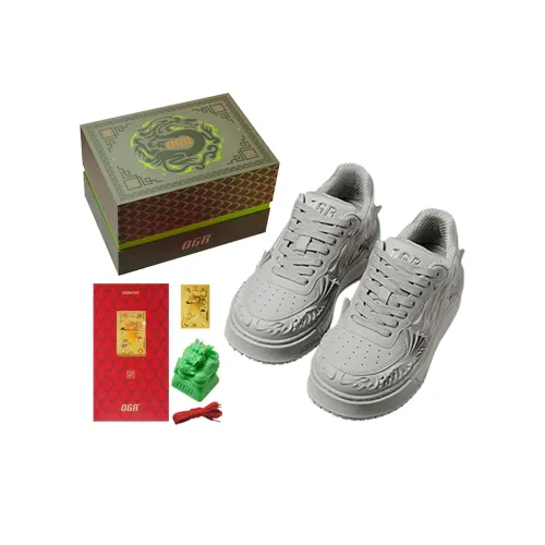 OGR Dragon Scales Модель Low Топ Скейтборд Кроссовки Унисекс Небесный Серебряная Коробка Включено