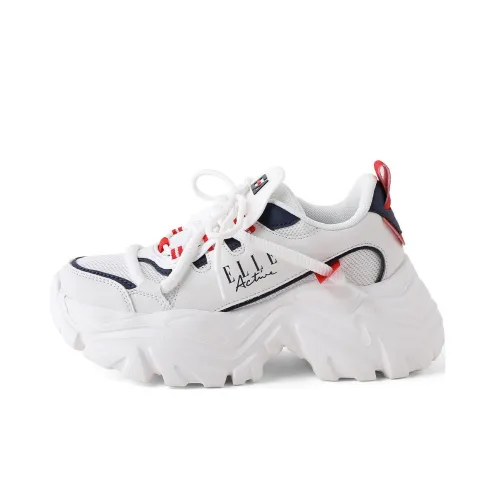 ELLE Active Низкий Топ Толстая Подошва Кроссовки Женские Белые