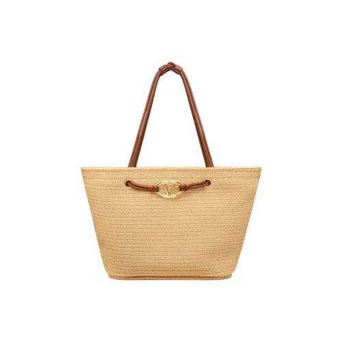 Valentino Рафия Тоут Сумка Сумка для покупок Сумка Большая Женская Натуральная