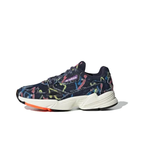 Adidas Originals Falcon Shock Absorbers Противоскользящий Устойчивый к истиранию Низкий Топ Повседневная Обувь Женская Многоцветная