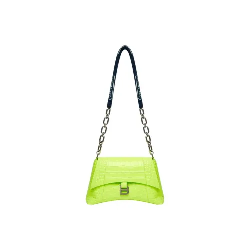 Balenciaga Downtown Коровья кожа Сумка через плечо Сумка на плечо Женская Флуоресцентный Желтый