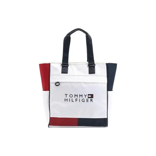 Tommy Hilfiger Полиэстер Композитная Кожа Сумка через плечо Сумка Унисекс Белый Морской Синий