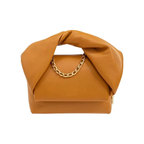 JW Anderson Lambskin Сумка через плечо Сумка Маленькая Женская Карамельно-коричневая