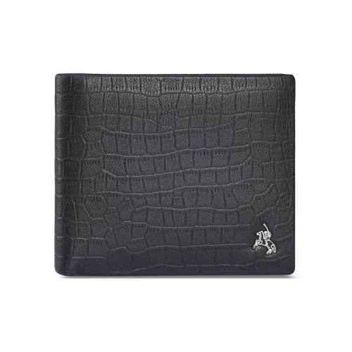 POLOMEISDO Множественные слоты для карт мягкий овчина кошелек модный укороченный кошелек обычный мужской черный