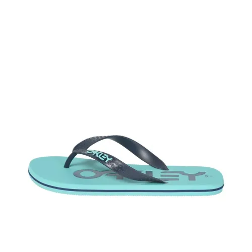 Oakley Slip-Resistant Quick-Dry Flip-Flops Men's Blue Оклэй Антискользящие Быстросохнущие Шлепанцы Мужские Синие