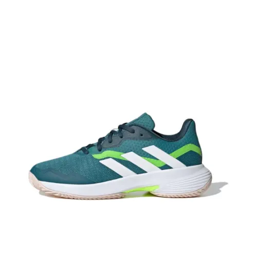 Adidas CourtJam Control Slip-resistant Abrasion-resistant Low-top Tennis Shoes Women's Green White Adidas CourtJam Control Противоскользящие Износостойкие Низкие Кроссовки для тенниса Женские Зеленый Белый