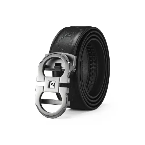 PIERRE CARDIN Ремни из крупнозернистой текстуры коровьей кожи Мужской Металлический 3,45CM