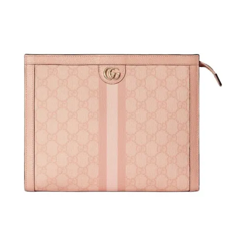 GUCCI Supreme Холст Клатч Стандартный Женский Темно-розовый