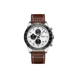 Ni2636 Белый циферблат Коричневая кожа