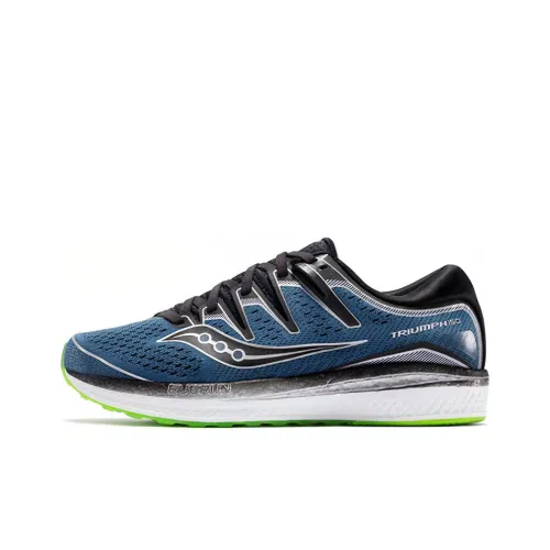 Saucony Triumph Iso5 Low Топ Противоскользящий Мужской Черный Синий