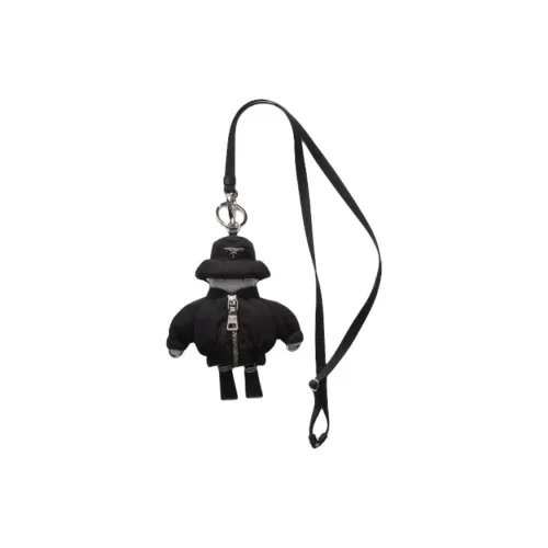 PRADA Переработанный нейлон Keychains Женские Черный