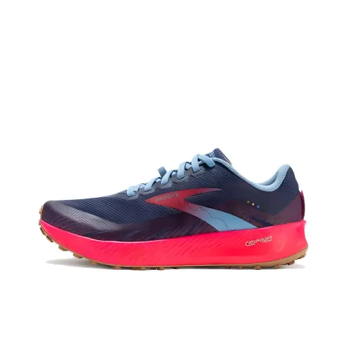 Brooks Catamount Амортизация Износостойкий Низкий Топ Повседневные Беговые кроссовки Женские Красный Синий Серый