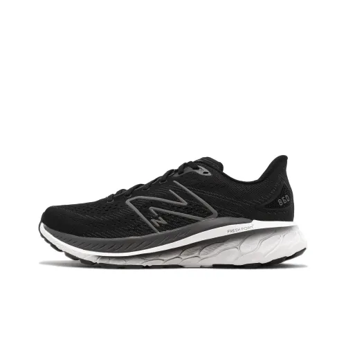 New Balance NB Свежий Foam X 860v13 Амортизация Износостойкий Низкий Топ Повседневные Беговые Кроссовки Мужские Черные