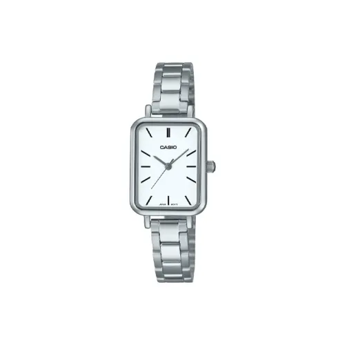 CASIO Кварцевый механизм ремешок из нержавеющей стали унисекс белый циферблат