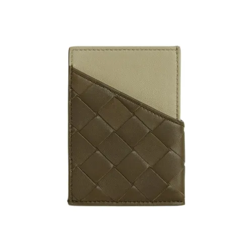Bottega Veneta Men's Lambskin Card Holder Mustard Yellow Travertine Bottega Veneta Мужской кошелек из овечьей кожи горчичный цвет травертин