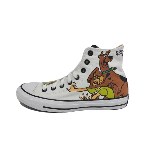 Scooby Doo x Converse Chuck Taylor All Star Износостойкие и Легкие Высокие Кеды Унисекс Белые