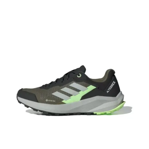 adidas Terrex Trail Rider Износостойкий и Легкий Низкие Кроссовки для Бега Унисекс Зеленый Серебристый