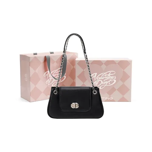 Simedin Коровья кожа Портативная Сумка через плечо Сумка на плечо Женская Экрю Глубокий черный