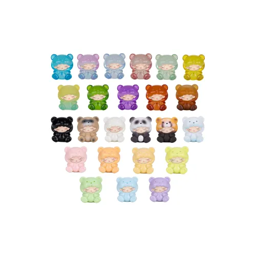 Неравный Равный Прилив Музыкальный YUMO Yunmeng Bear Gummies Коллекция Слепые коробки Один Mystery Коробка Целая коробка 20 шт