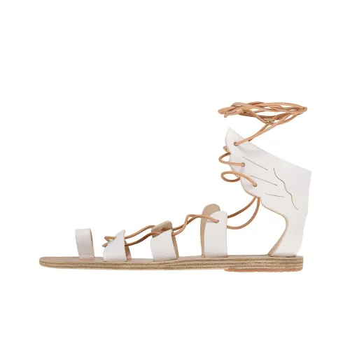 ANCIENT GREEK SANDALS Fteroti Сандалии в римском стиле Женские Белые