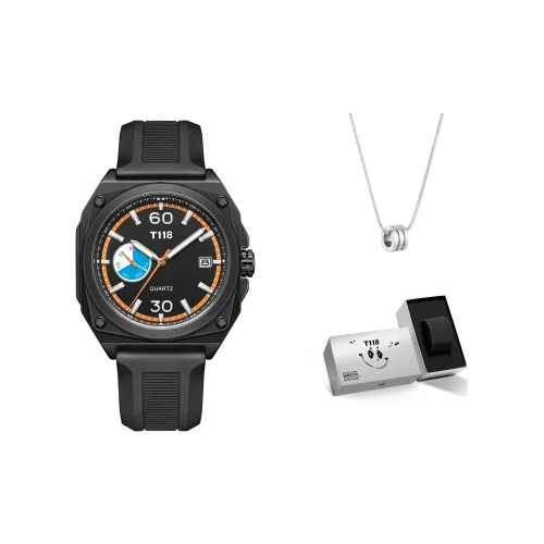 T118 Кварцевый Movement Унисекс Часы 44mm*42,5mm*12mm Черные