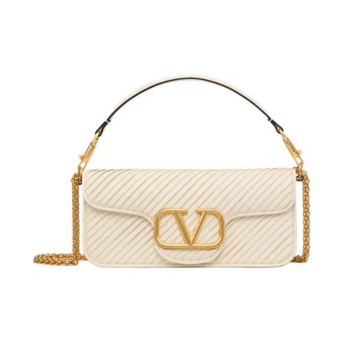 Valentino Плиссированная кожа наппа портативная сумка через плечо сумка на плечо женская цвет слоновая кость
