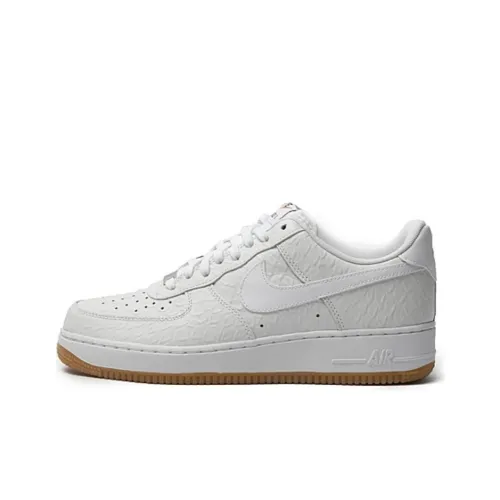 Nike Air Force 1 Амортизация Износостойкие Низкие Кроссовки для Скейтбординга Унисекс Белые