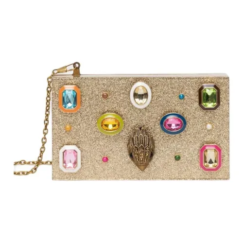 Kurt Geiger London Сумка через плечо из акрилового волокна унисекс золотая