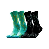 Небесно-голубой + Черный, не нижняя юбка и эластичные баскетбольные носки [2 пары]