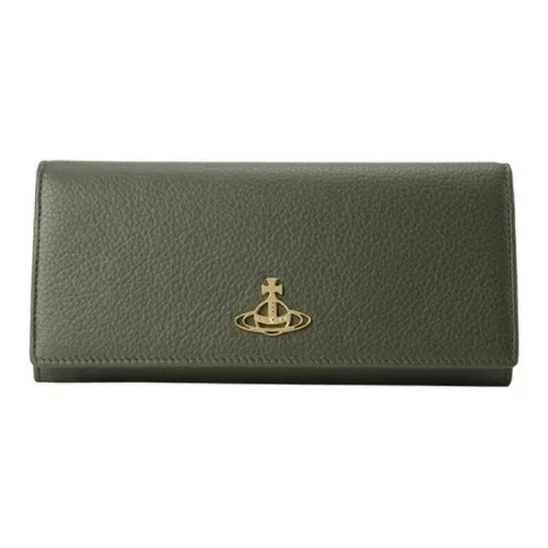 Vivienne Westwood GRAIN LEATHER Кошелек Унисекс Темно-зеленый