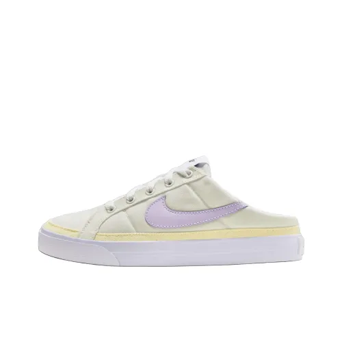 Nike Court Legacy Odorproof Устойчивый к истиранию Домашние тапочки Женские Белый Фиолетовый