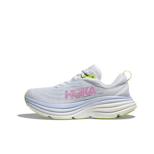 HOKA ONE ONE Bondi 8 Беговые кроссовки Низкий топ Sea Ледяной синий/Сумерки Розовый Женские