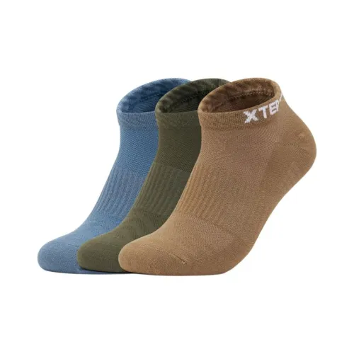 XTEP 3 пачки Medium Gray Blue Men's Socks