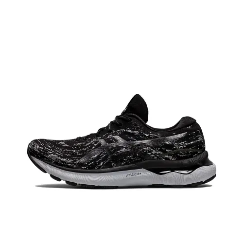 Asics Gel Nimbus 24 Low Топ Беговые кроссовки Мужские Черный Белый