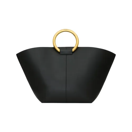 SAINT LAURENT Телячья кожа и латунь тоут сумка для покупок сумка экстра-большая женская черная