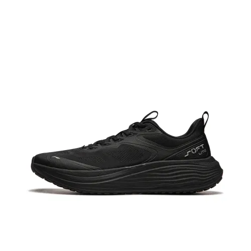 LINING Soft Lite Беговые кроссовки Низкий топ Черный мужской