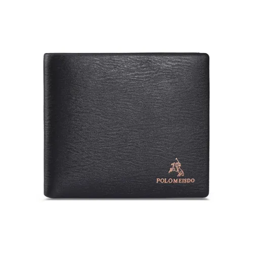 POLOMEISDO Топ Коровья Кожа Множественные Слоты для Карт Кошелек Бизнес Все Укороченный Мода Кошелек Стандартный Мужской Черный